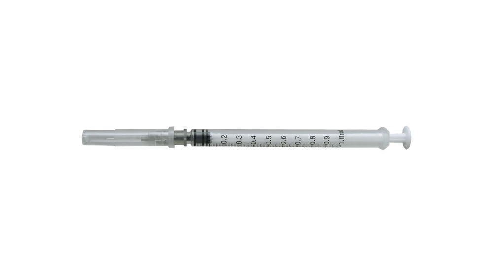 Шприц инъекционный одноразовый с иглой 0,4х12мм (27G), 1 мл, инсулиновая шкала