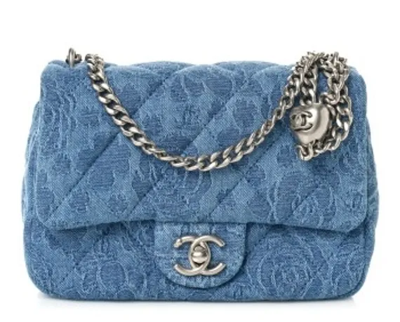 Джинсовая сумка Chanel Camellia