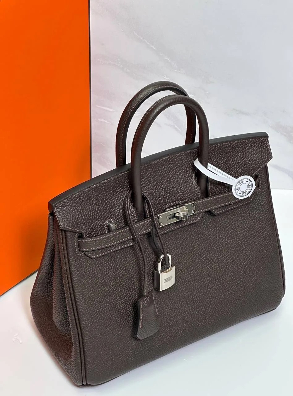 Сумка Hermes Birkin 25 и 30 цвета черный шоколад