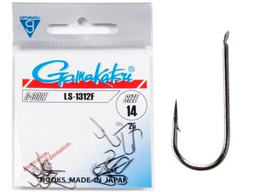 Крючки Gamakatsu LS-1312F HOOKS BLACK разм. 14 25шт.