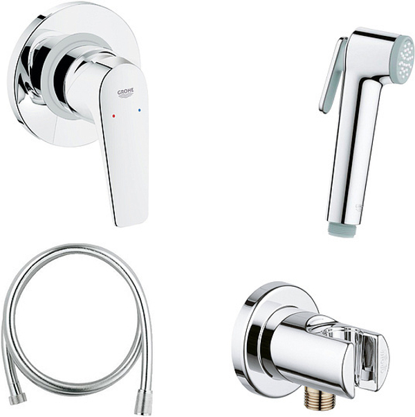 Гигиеническим набор с смесителем Grohe BauFlow 124900