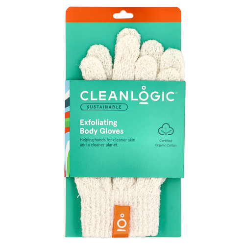 Cleanlogic, Устойчивые отшелушивающие перчатки для тела, 1 пара