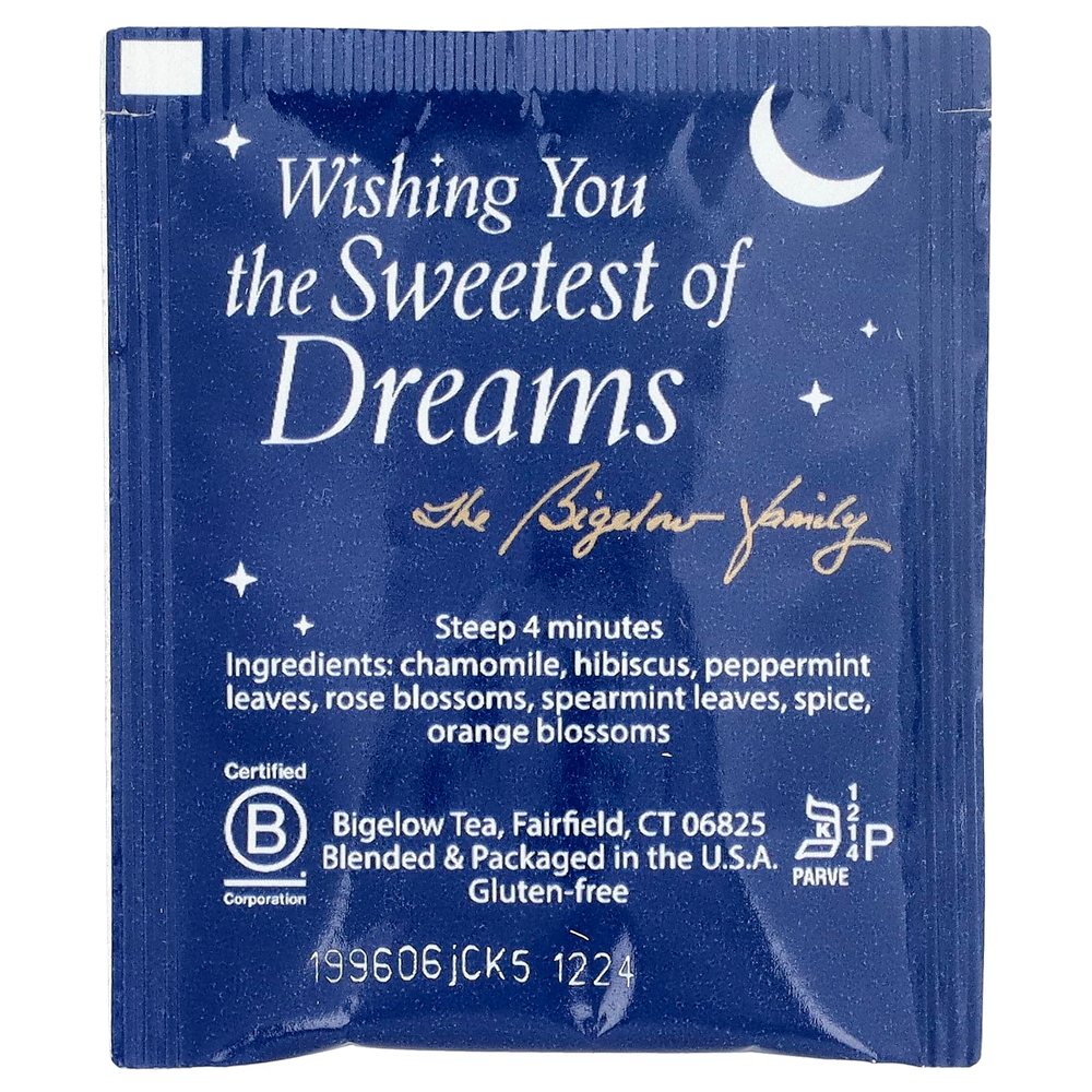Bigelow, Herbal Tea, Sweet Dreams®, без кофеина, 20 чайных пакетиков, 30 г (1,09 унции)
