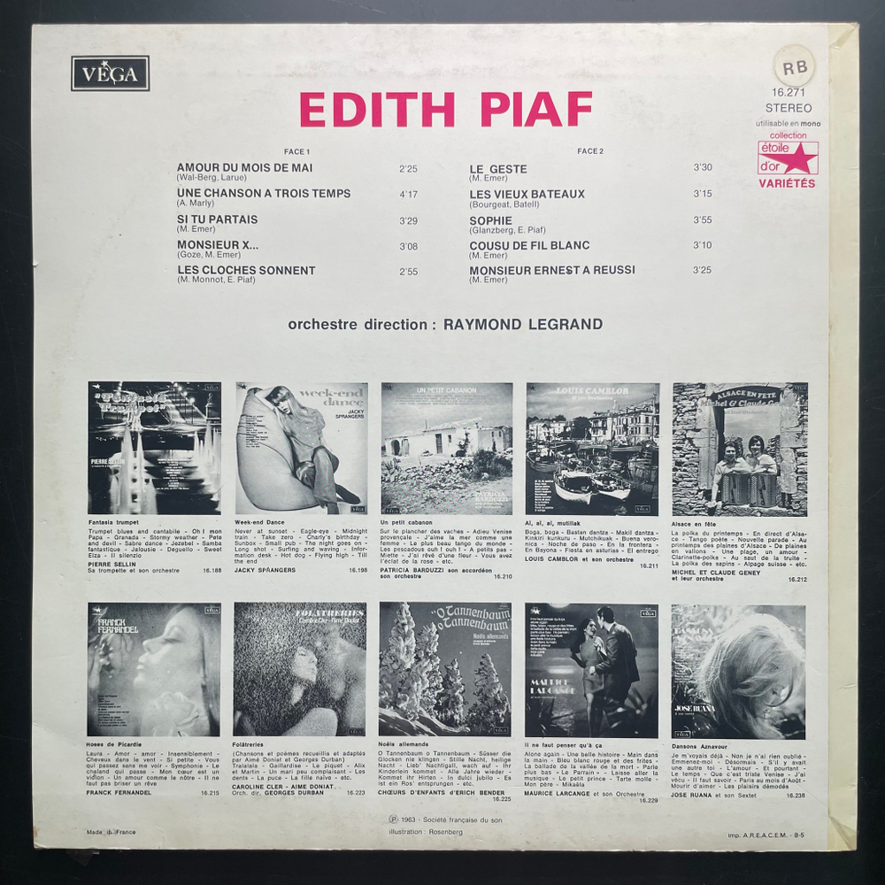 Edith Piaf ‎– Edith Piaf (Франция 1973г.)