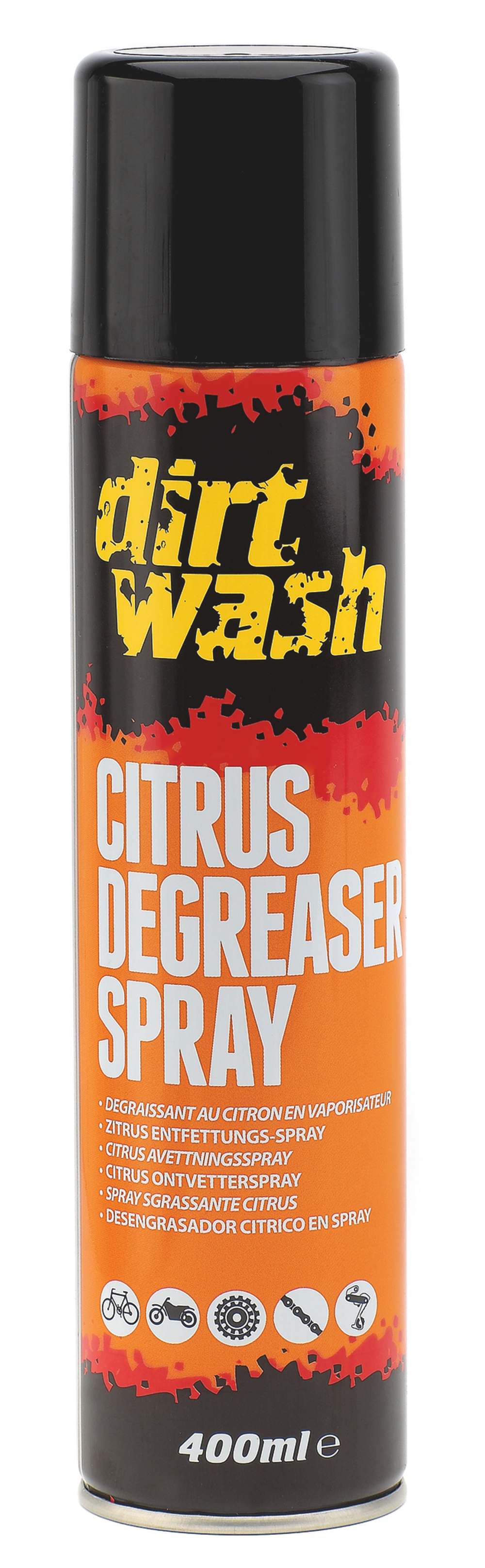 Очиститель для цепи/перекл. DIRTWASH CITRUS DEGREASER спрей 400мл (12) WELDTITE (Англия)