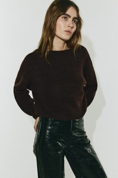 Свитер оверсайз с вырезом «лодочка» - H&M