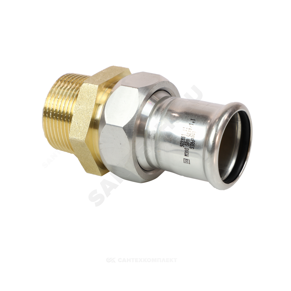 Муфта разъемная сталь нерж AISI 316L Дн 42х1 1/2" Ру16 пресс/НР Inoxpres RM 184042002