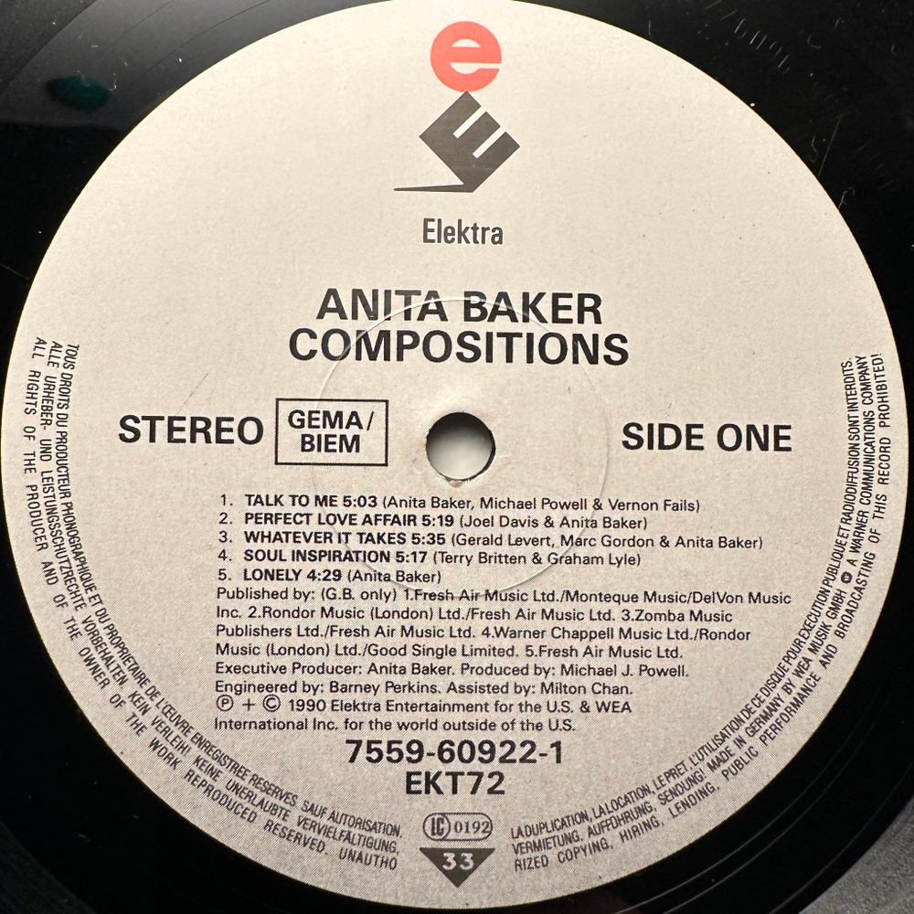 Anita Baker - Compositions (Германия 1990г.)