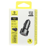 Автомобильное заряд. устр. Baseus 1USB/1C 45W (CCMLC20C-01) черный перламутр