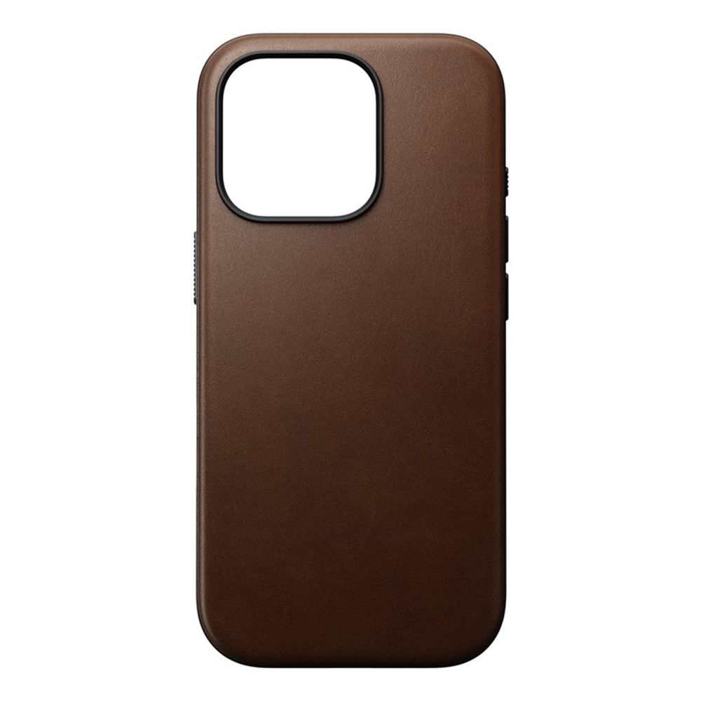 Чехол Nomad Modern Leather case, iPhone 16 Pro - brown