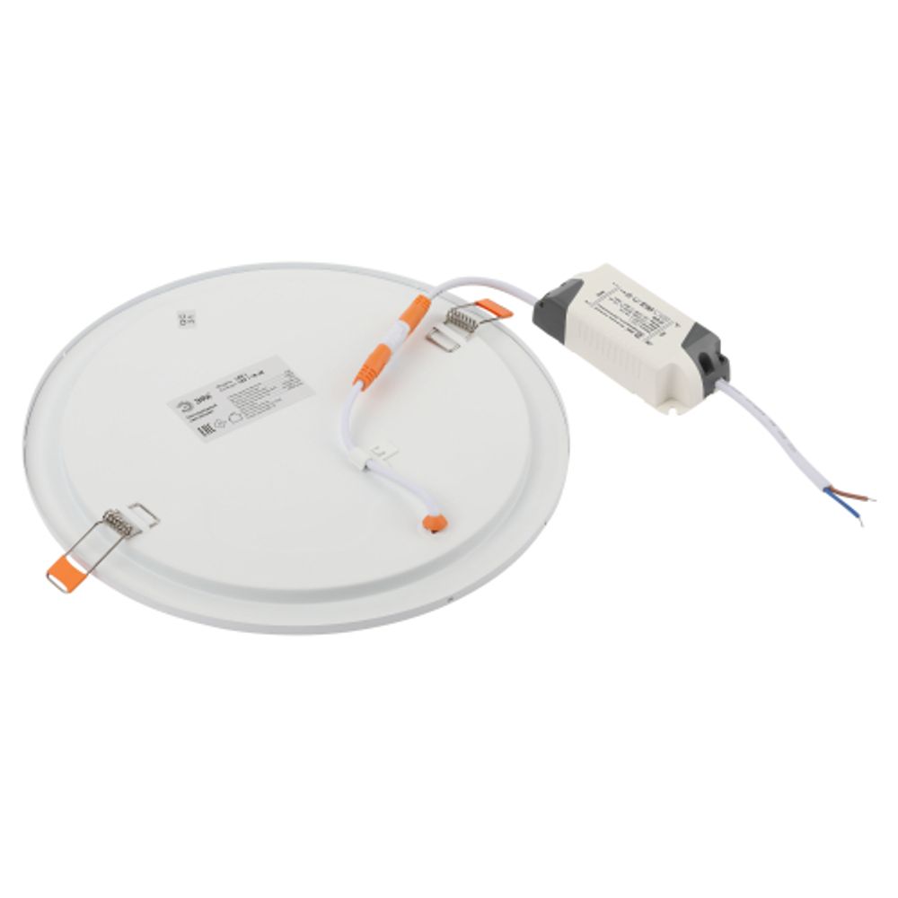 Светильник светодиодный встраиваемый Даунлайт ЭРА LED 1-18-6K/1 Slim панель 18Вт 6500К круглый | Downlight