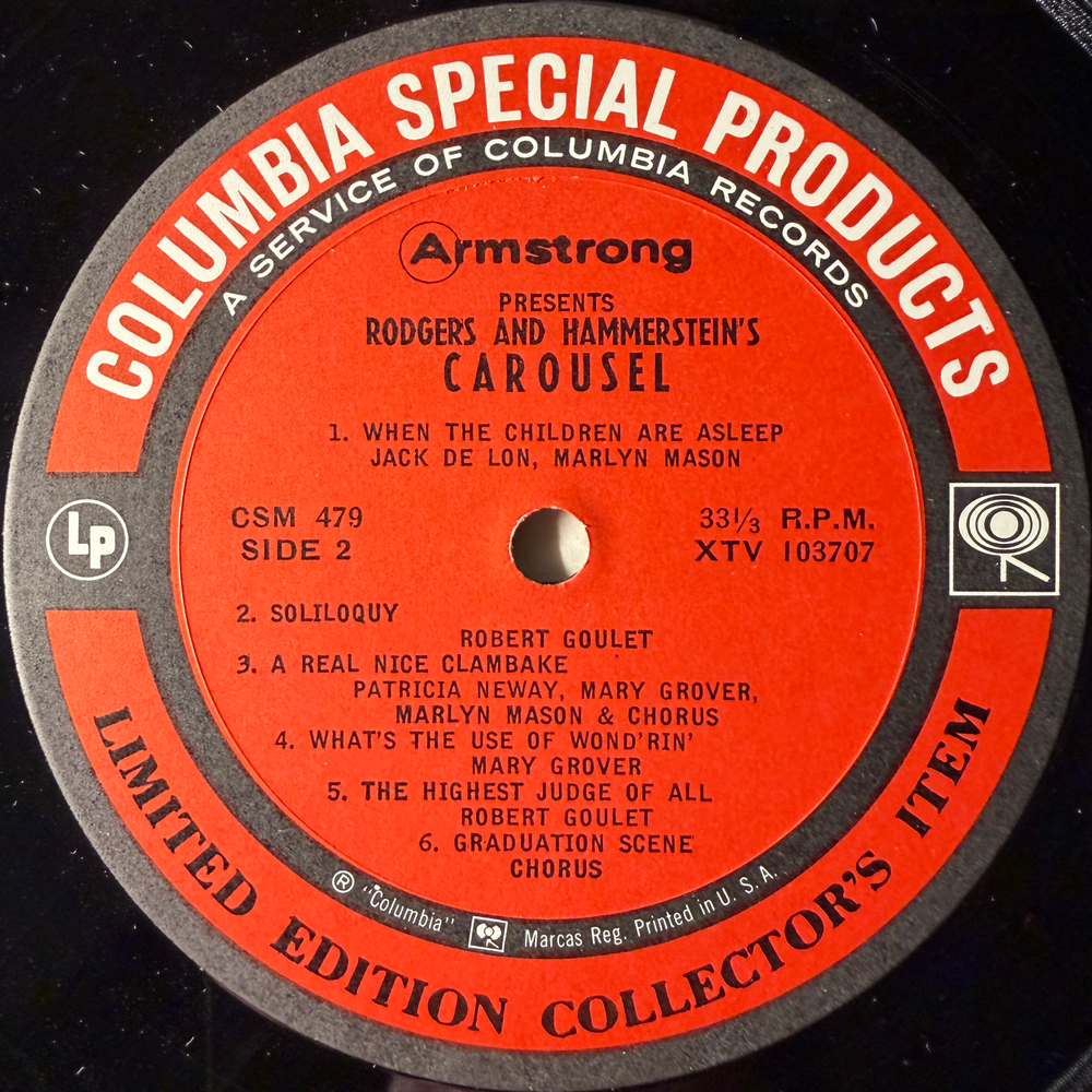 Rodgers & Hammerstein ‎– Carousel - Original ABC Television Soundtrack (США 1974г.)