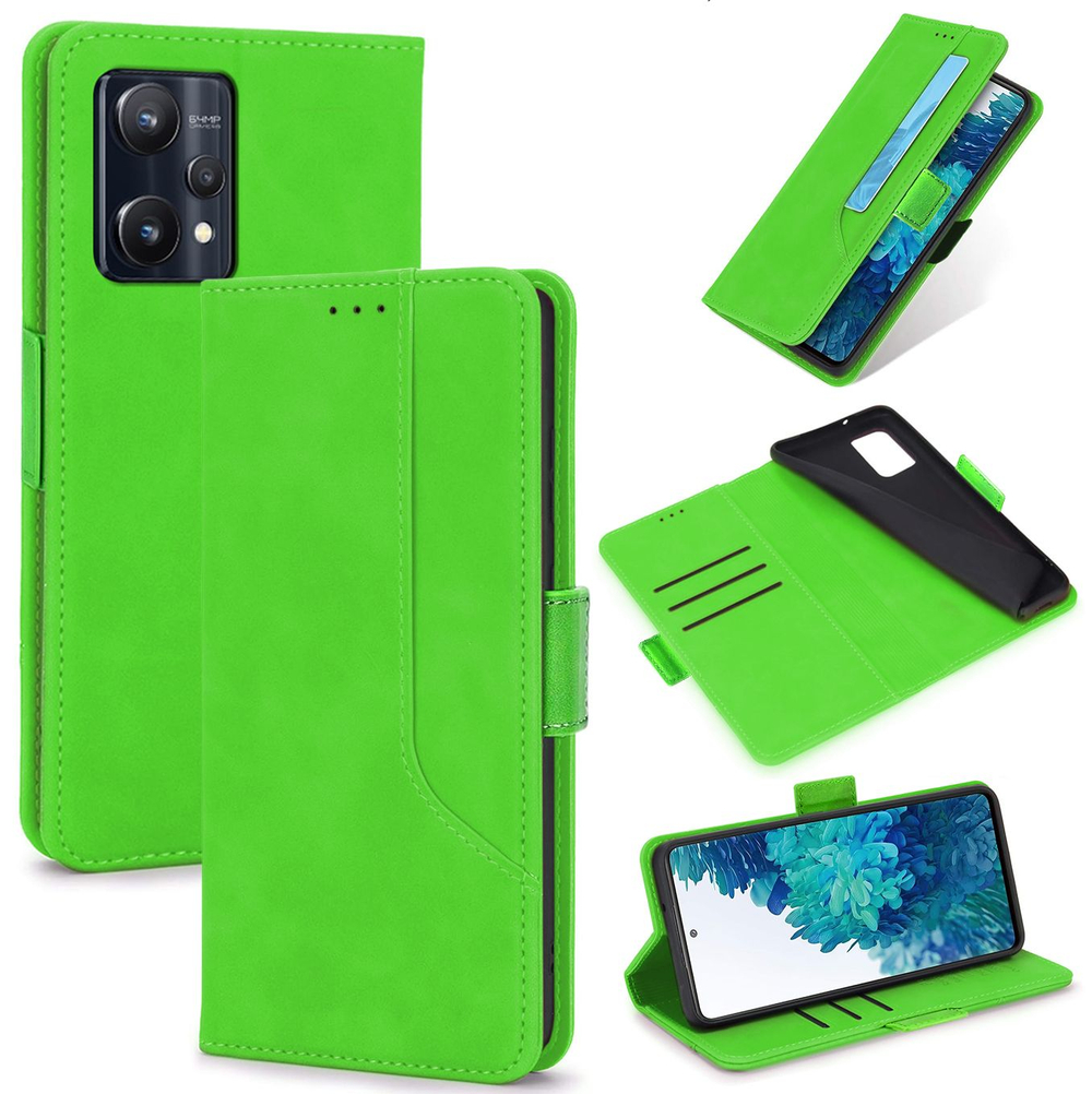 Стильный чехол-книжка из кожи для REALME 9 PRO (не PLUS!) и REALME 9 5G с отделом для наличных, 3 слотами для карт и подставкой