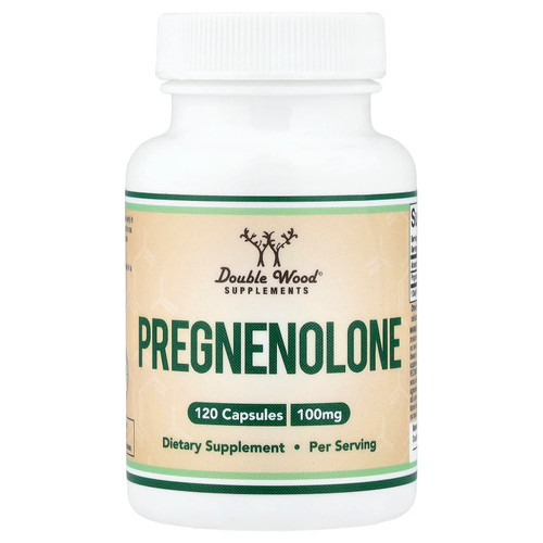 Double Wood Supplements, прегненолон, 120 капсул (50 мг в 1 капсуле)