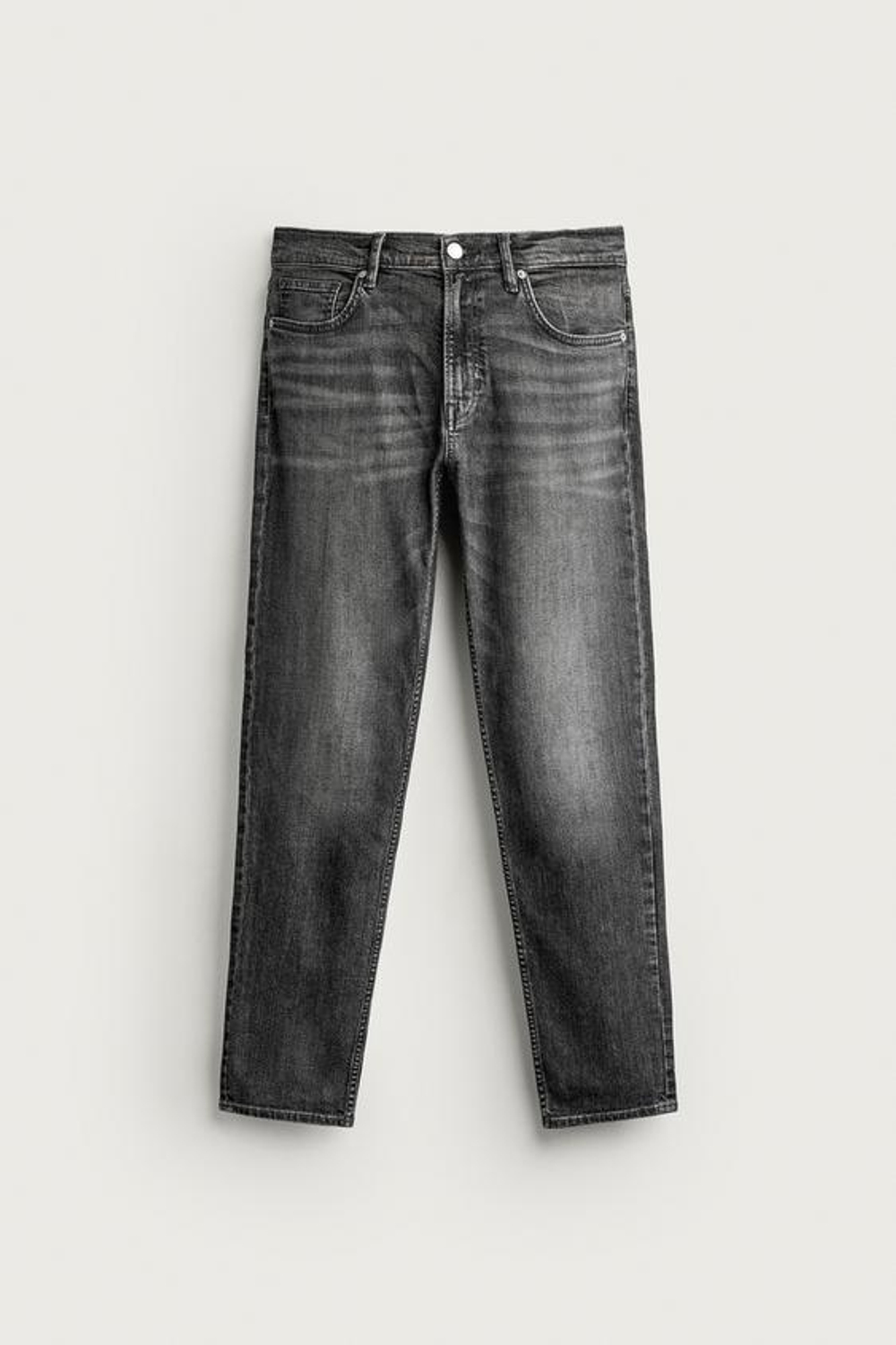 ZARA БАЗОВЫЕ ДЖИНСЫ SLIM FIT, СЕРЫЙ