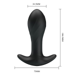 Черная анальная вибропробка 10,4см Pretty Love Anal Plug Massager BI-040067