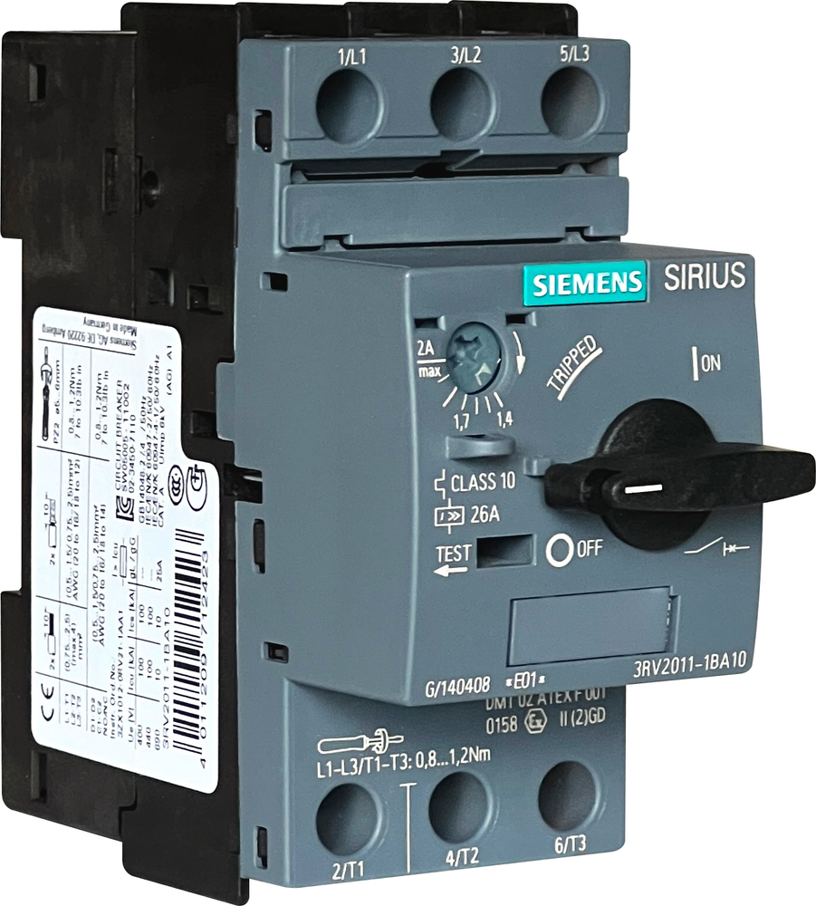 Автоматический выключатель Siemens Sirius 3RV2011-1BA10 Автоматический выключатель Siemens Sirius 3RV2011-1BA10