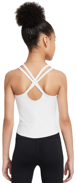 Футболка для девочки теннисная Nike Kids Dri-Fit One Fitted Tank Top - белый