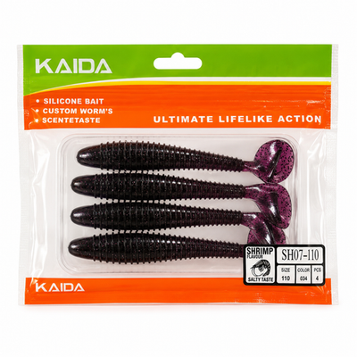 Набор силиконов KAIDA SH07-110 11см 4шт COL034 №44