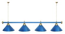 Лампа STARTBILLIARDS 4 пл. (плафоны хром,штанга хром,фурнитура золото)