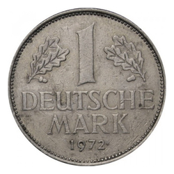 Монета 1 марка, Германия (ФРГ), 1972 г.