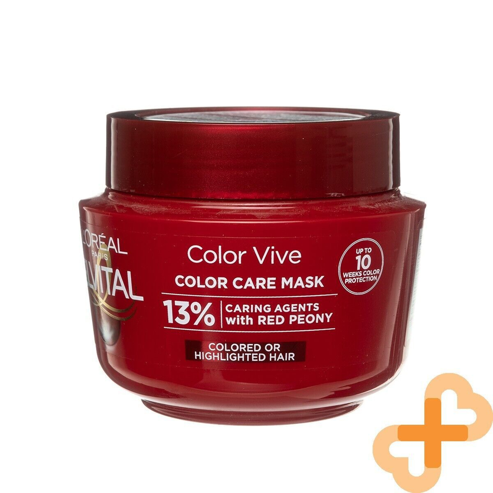 Маска Elvital Color Vive питательная для окрашенных волос с экстрактом красного пиона, 300 мл (Франция)