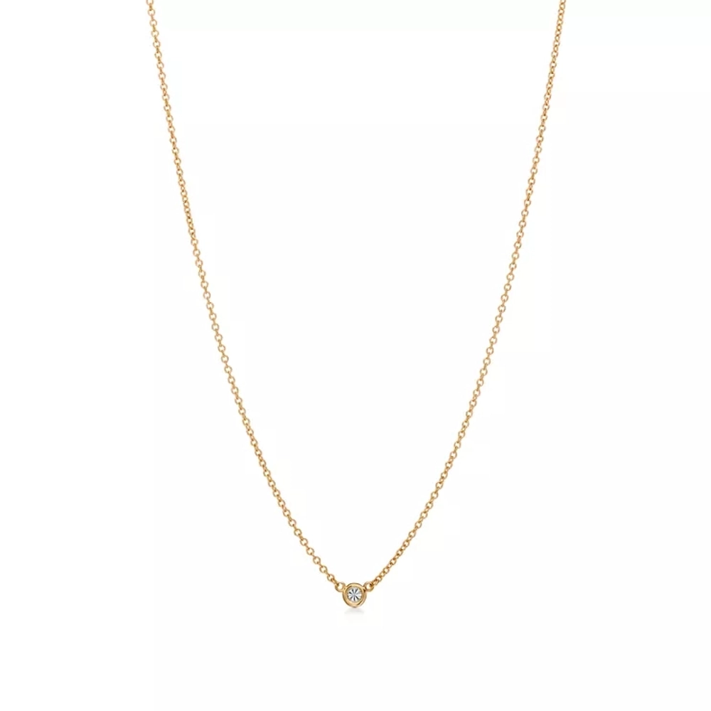 Подвеска из жёлтого золота с бриллиантом 0.05ct, Tiffany 💠 Yard - в наличии