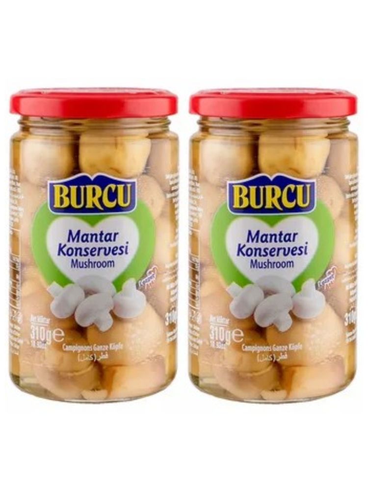 Грибы консервированные целые Burcu Mantar 310 г x 2 шт