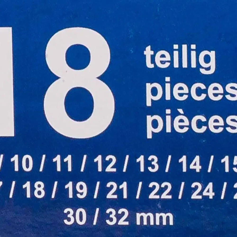 Ключи комбинированные, набор 18пр. (8-19, 21, 22, 24, 27, 30, 32мм) Scheppach Sch-5181P