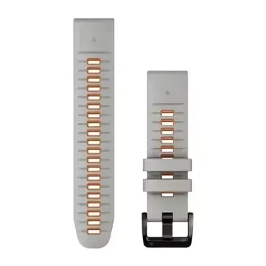 Ремешок Garmin QuickFit 22 мм (силиконовый) туманно-серый-оранжевый 010-13280-02