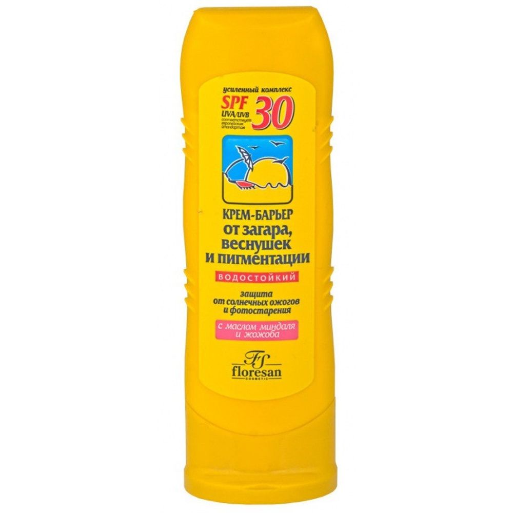 Крем барьер Флоресан от загара водост SPF-30 125мл, шт
