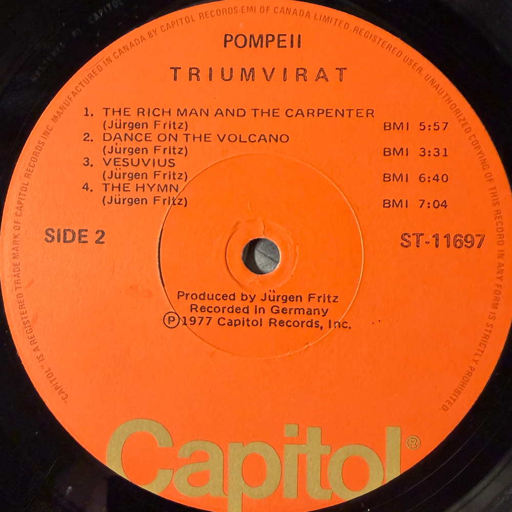 Triumvirat ‎– Pompeii (Канада 1977г.)