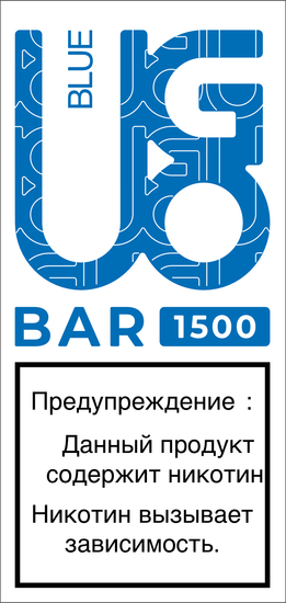 ОЭС (М) UGOBAR 1500 Blue (Голубика со Льдом)