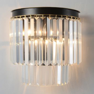 Бра 2*Е14 MAXIME AP2 BLACK чёрный Crystal Lux