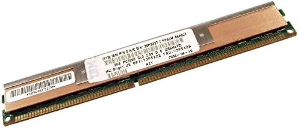 Оперативная память IBM 2GB PC-3200 CL3 ECC DDR SDRAM VLP 73P5126