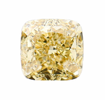 Лабораторно-выращенный бриллиант кушон 5.66 х 5.59 х 3.66 мм Fancy YELLOW/VVS2 1.09 ct