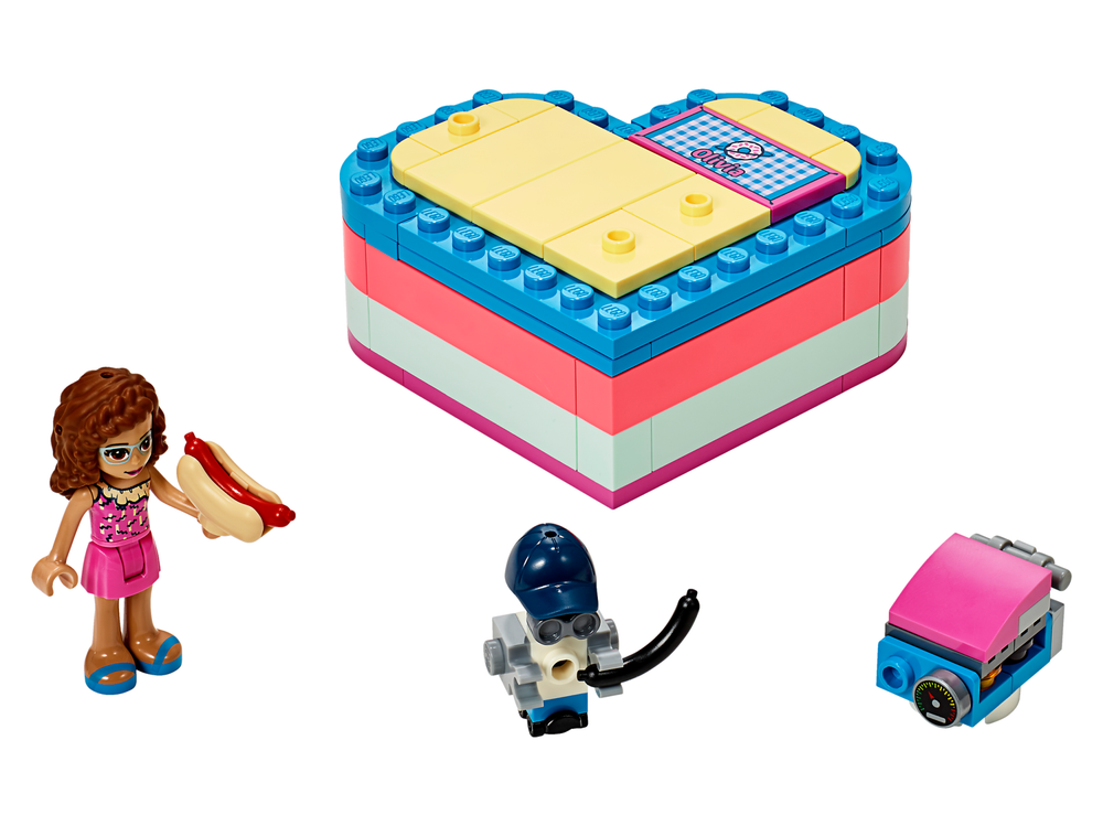 Конструктор Лего Френдс Летняя шкатулка-сердечко для Оливии 41387 | LEGO Friends Olivia’s Summer Heart Box 93 детали 6+