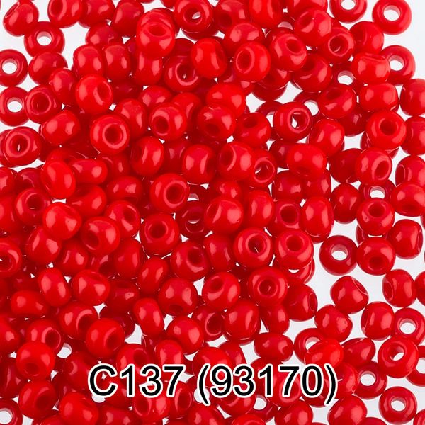 Бисер Gamma 10/0 (2.3 мм), 50 г, C137 красный, 93170, круглый 3