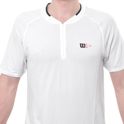 Теннисное поло Wilson Players Seamless Zip Henley 2.0 - bright white
