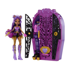 Модная кукла Монстр Хай - Клодин Вульф. Mattel Monster High Гардероб с одеждой для кукол и аксессуарами. Игрушки для девочек, HYB12