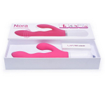 Революционный вибратор с дистанционным управлением Nora New - 20 см. (Цвет: розовый)