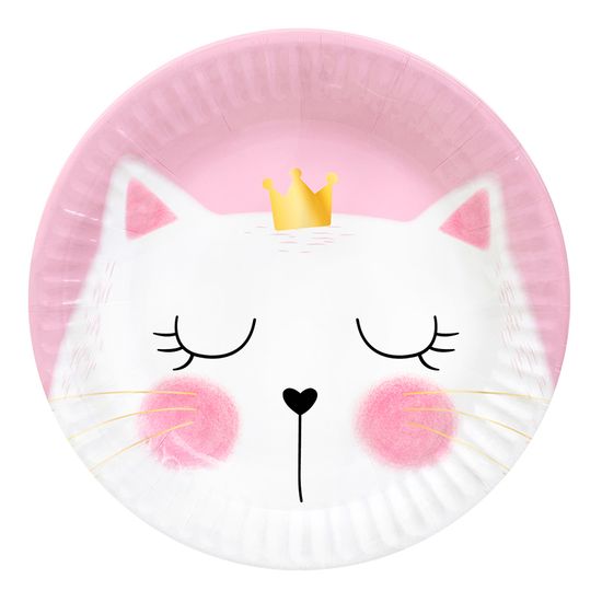 Тарелки бумажные "Кошка Мэри", 18 см, 6 шт.