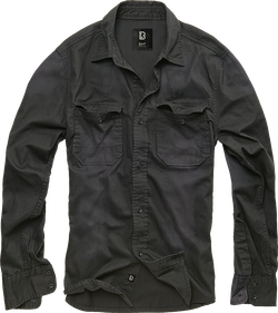 Brandit RILEY DENIM SHIRT LONG SLEEVE black