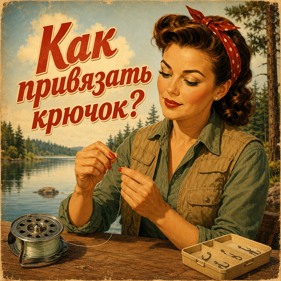 Как завязать рыболовный крючок: три узла для ушка и лопатки