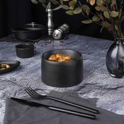 Салатник 250 мл d 11 см h7,5 см емкость для закусок Smooth Black Raw Stellar P.L. [6]