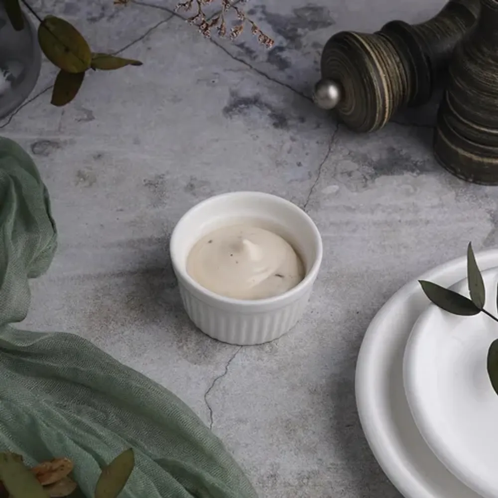 Соусник 30 мл d 5,6 см h3,3 см круглый Рамекин рельефный белый фарфор P.L. Proff Cuisine [16]