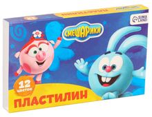 Пластилин детский "Мягкий" 12 цветов 180г. Смешарики