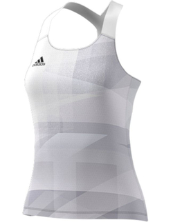 Женский топ теннисный Adidas Tennis Tokyo Y-Tank Primeblue HEAT.RDY W - серый