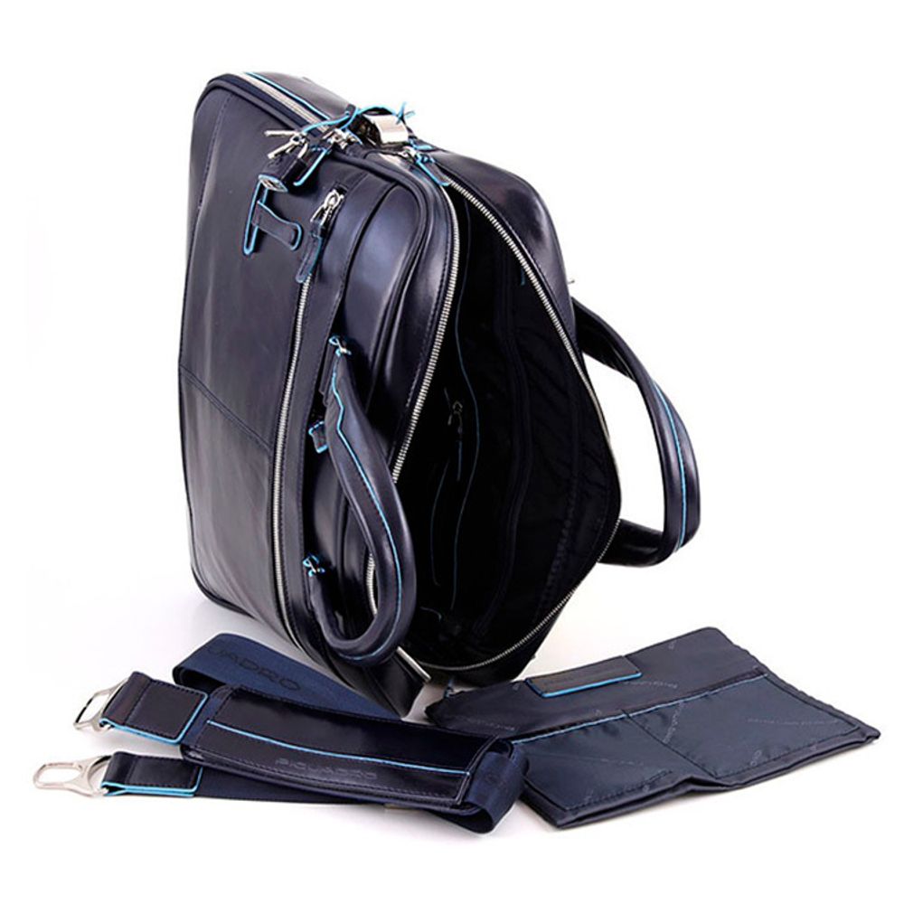 Сумка мужская Piquadro Blue Square синяя телячья кожа (CA2849B2/BLU2) 4
