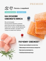 Сухой корм для кошек Premier Cat Sterilised стерилизованных и кастрированных котов лосось с индейкой 2кг